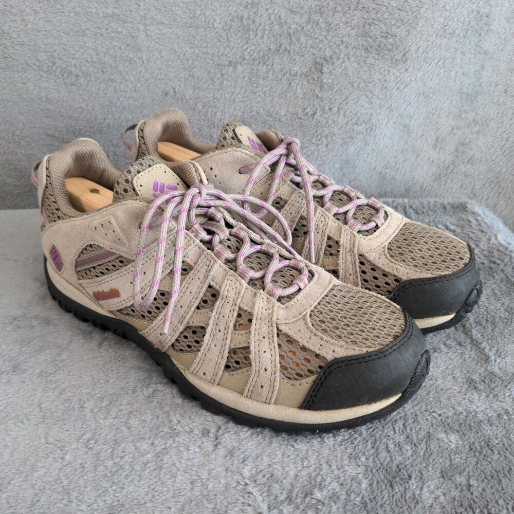 Columbia Redmond Low Hiking Shoes Women's 10.5 Gray Suede Techlite Gorpcore